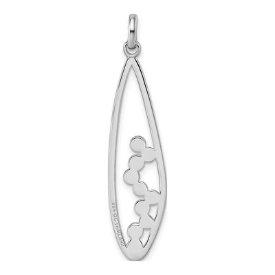 Sterling Silver Oval Bubbles Pendant – view 4