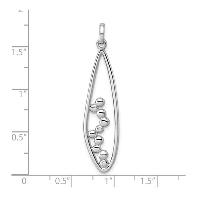 Sterling Silver Oval Bubbles Pendant – view 5