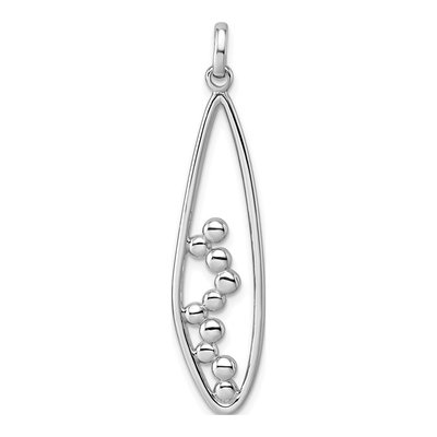 Sterling Silver Oval Bubbles Pendant