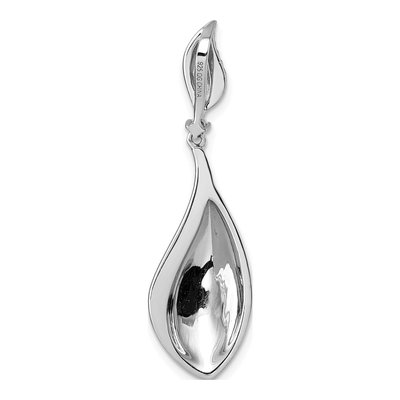 Sterling Silver CZ Teardrop Pendant – view 4