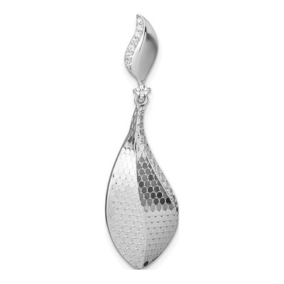 Sterling Silver CZ Teardrop Pendant