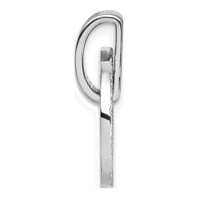 Sterling Silver CZ Reversible Circle Doorknocker Pendant – view 3
