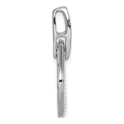 Sterling Silver CZ Doorknocker Pendant – view 3