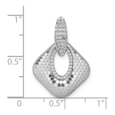 Sterling Silver CZ Doorknocker Pendant – view 5
