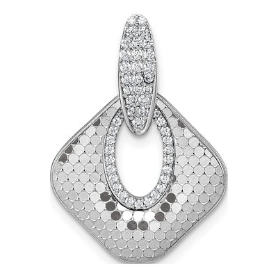 Sterling Silver CZ Doorknocker Pendant
