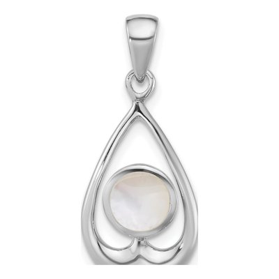 Sterling Silver Mother of Pearl Teardrop Pendant