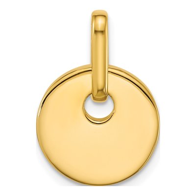 Gold-Plated Sterling Silver Mother of Pearl Circle Drop Pendant – view 3