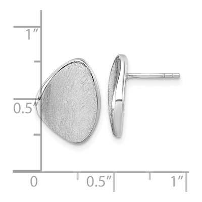 Sterling Silver Abstract Button Stud Earrings – view 4