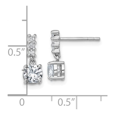 Sterling Silver CZ Dangle Earrings – view 4