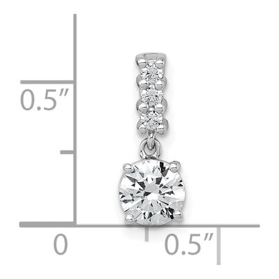 Sterling Silver CZ Slide Pendant – view 5
