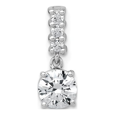 Sterling Silver CZ Slide Pendant