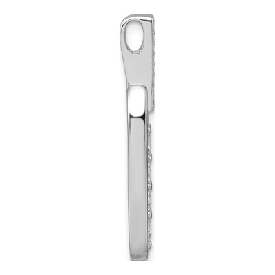 Sterling Silver CZ Elongated Oval Pendant – view 3