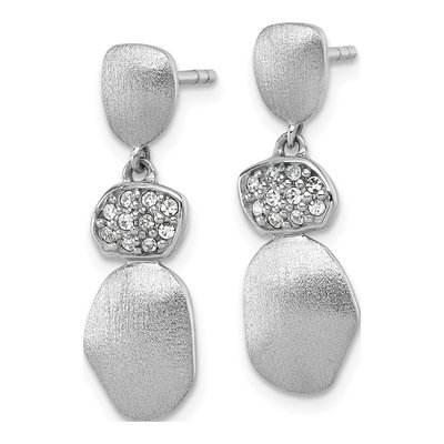 Sterling Silver Crystal Dangle Earrings – view 3