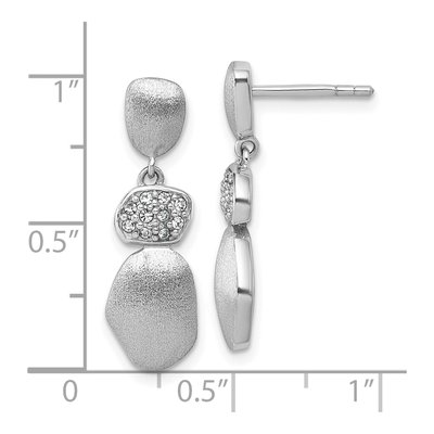 Sterling Silver Crystal Dangle Earrings – view 4