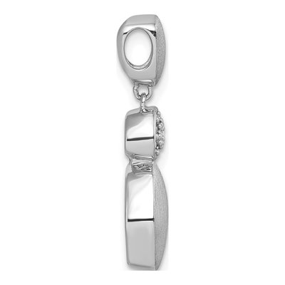 Sterling Silver Crystal Slide Pendant – view 3