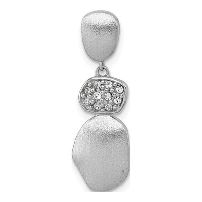 Sterling Silver Crystal Slide Pendant