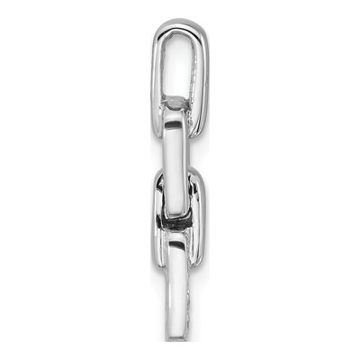 Sterling Silver CZ Double Square Pendant – view 3