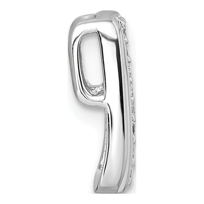 Sterling Silver CZ Slide Pendant – view 3
