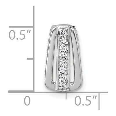 Sterling Silver CZ Slide Pendant – view 5