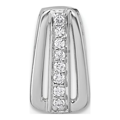 Sterling Silver CZ Slide Pendant