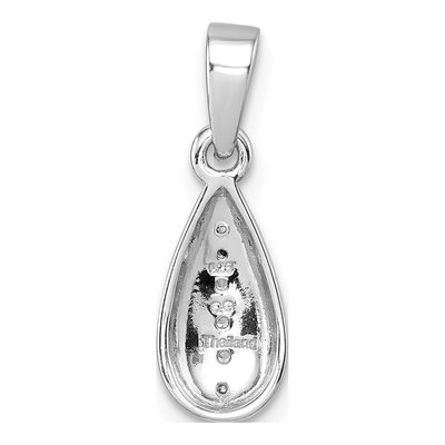 Sterling Silver CZ Tear Drop Pendant – view 4