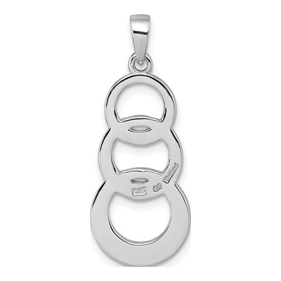 Sterling Silver Triple Circle Pendant – view 4