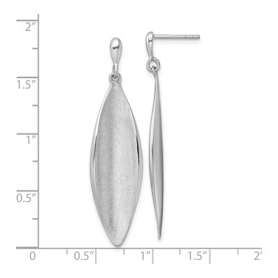 Sterling Silver Concave Oval Dangle Earrings – view 4