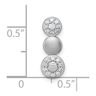 Sterling Silver CZ 3-Circles Slide Pendant – view 5