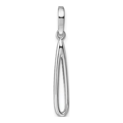 Sterling Silver CZ Oval Dangle Pendant – view 4