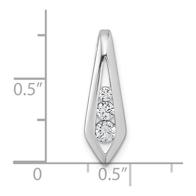 Sterling Silver CZ Kite Slide Pendant – view 5