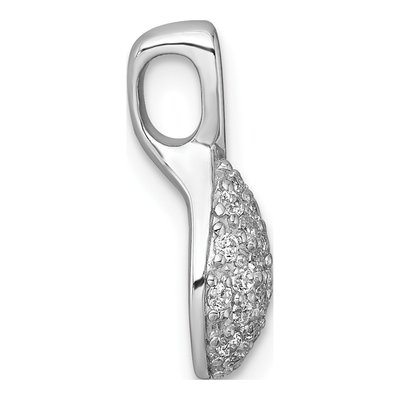 Sterling Silver CZ Teardrop Slide Pendant – view 3
