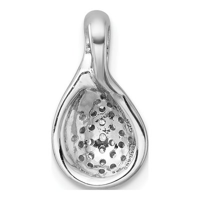 Sterling Silver CZ Teardrop Slide Pendant – view 4