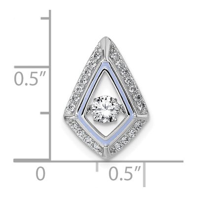 Sterling Silver CZ Kite Slide Pendant – view 5
