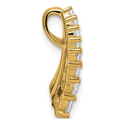 Gold-Plated Sterling Silver CZ Enamel Slide Pendant – view 3