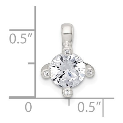 Sterling Silver CZ Slide Pendant – view 5