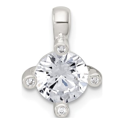 Sterling Silver CZ Slide Pendant