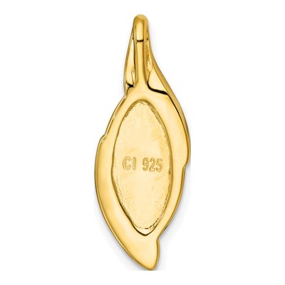 Gold-Plated Sterling Silver Malachite Marquise Slide Pendant – view 4