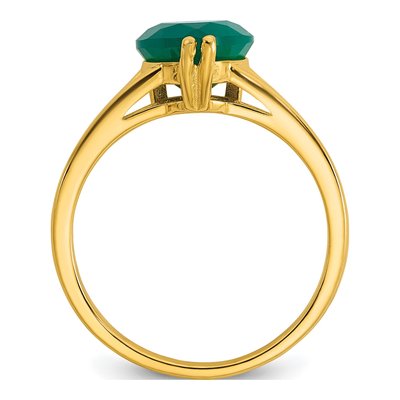 Gold-Plated Sterling Silver Heart Chalcedony Ring – view 3
