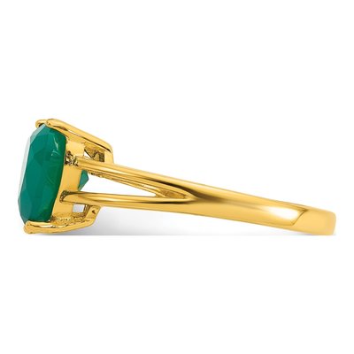 Gold-Plated Sterling Silver Heart Chalcedony Ring – view 4