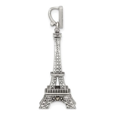 Sterling Silver Marcasite 3-D Eiffel Tower Pendant – view 3