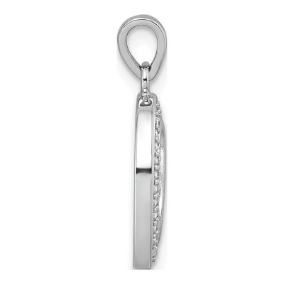 Sterling Silver CZ Infinity Oval Pendant – view 3