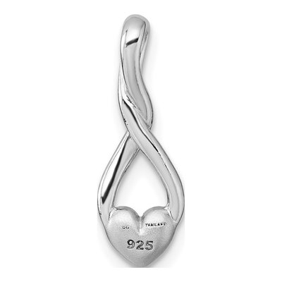 Sterling Silver Teardrop Heart Slide Pendant – view 4