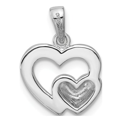 Sterling Silver Heart Inside Pendant – view 3