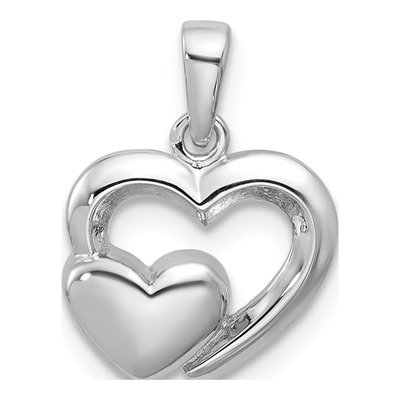 Sterling Silver Heart Inside Pendant