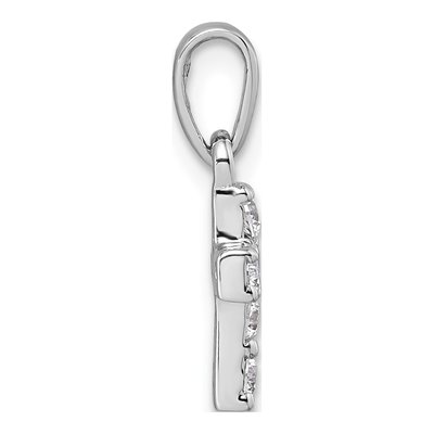 Sterling Silver CZ Cross Pendant – view 3