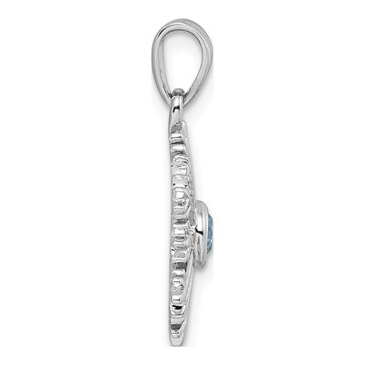 Sterling Silver CZ Snowflake Pendant – view 3
