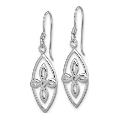 Sterling Silver Celtic Knot Dangle Earrings – view 3