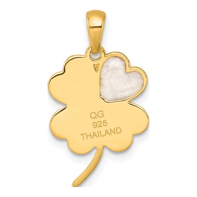 Gold-Plated Sterling Silver 4-Leaf Clover Pendant – view 4
