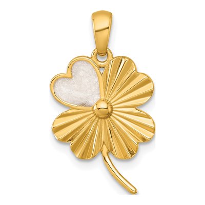 Gold-Plated Sterling Silver 4-Leaf Clover Pendant