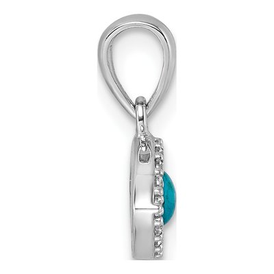 Sterling Silver CZ Evil Eye Pendant – view 3